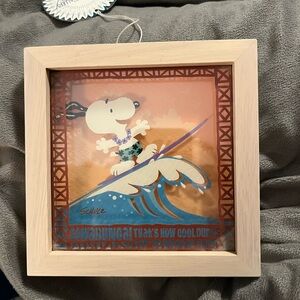 Snoopy Surfing Framed Art-Hallmark